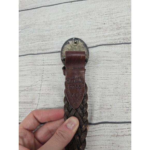 LL Bean Braided Belt Size 34. Model F755. Native Design Buckle - Picture 5 of 9